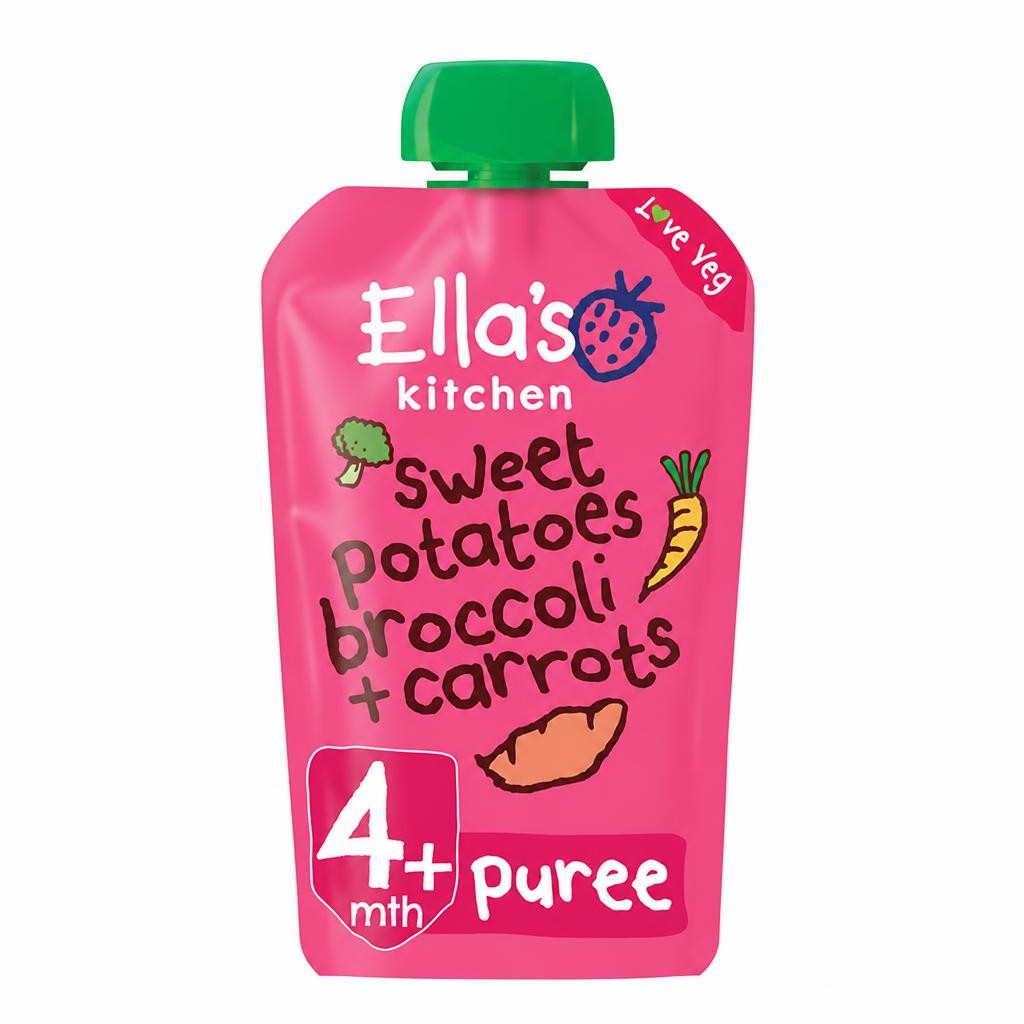 Ella's Kitchen Organic Sweet Potatoes, Broccoli + Carrots Baby Food Pouch 6m+ 120g