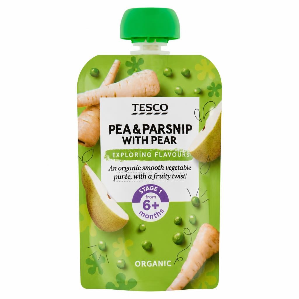 Tesco Pea Parsnip Pear Pouch 100G