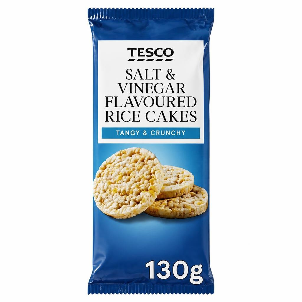 Tesco Salt & Vinegar Rice Cakes 130G