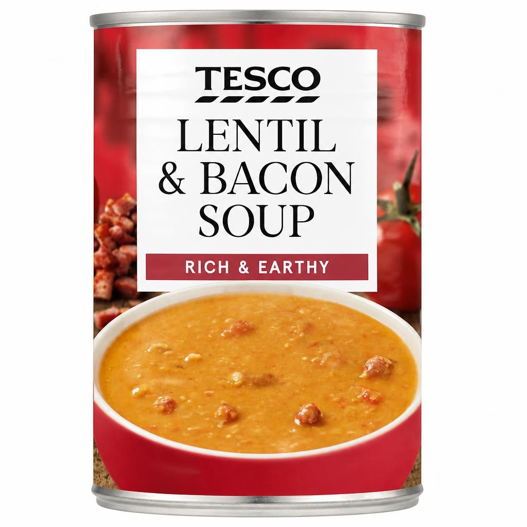 Tesco Lentil And Bacon Soup 400G