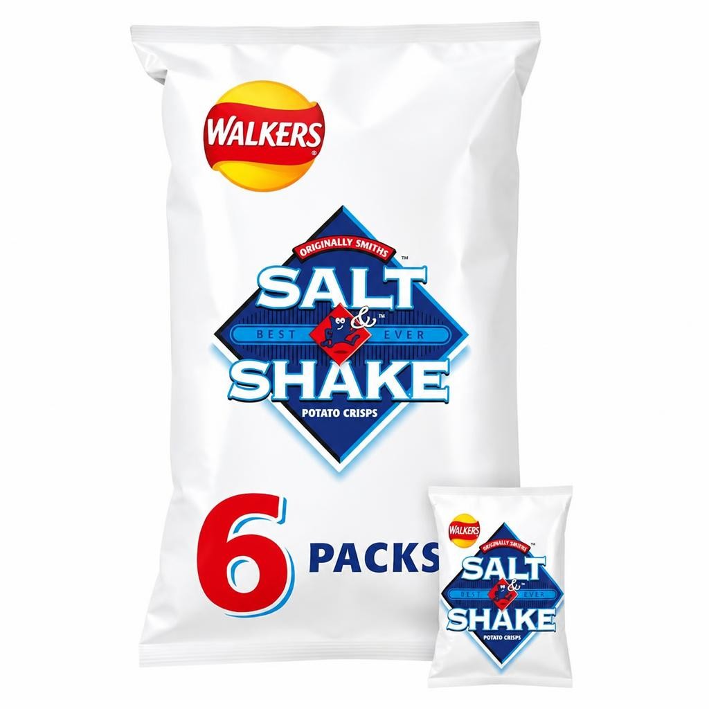 Walkers Salt & Shake Multipack Crisps 6x24g