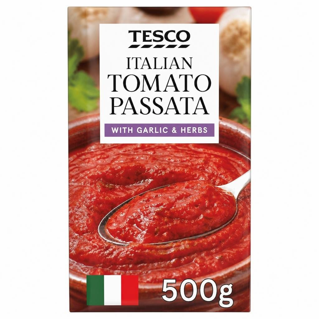 Tesco Italian Passata With Garlic & Herbs 500G