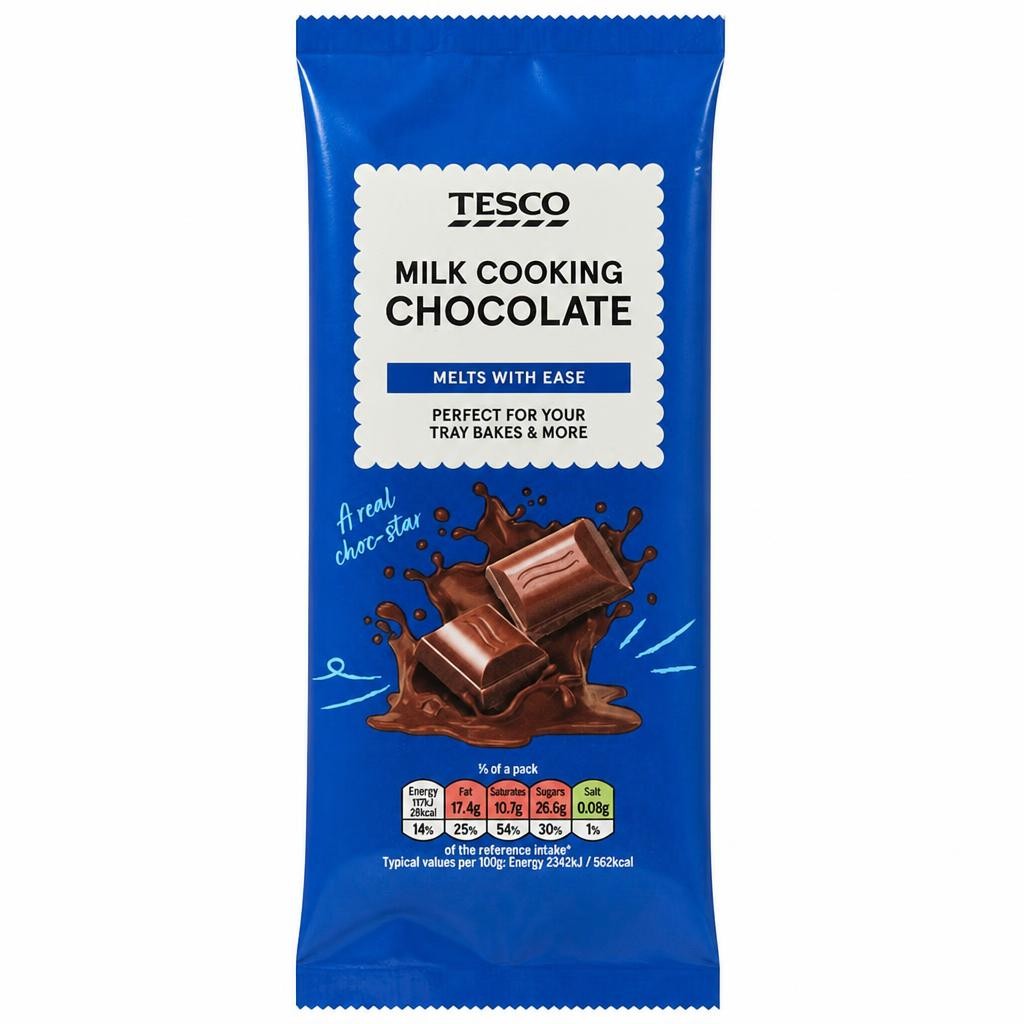 Tesco Milk Cooking Chocolate 150G
