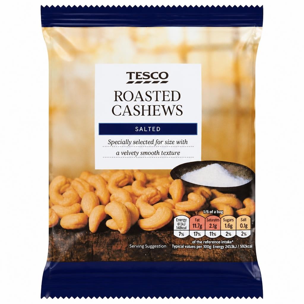 Tesco Salted Roasted Cashews 150g