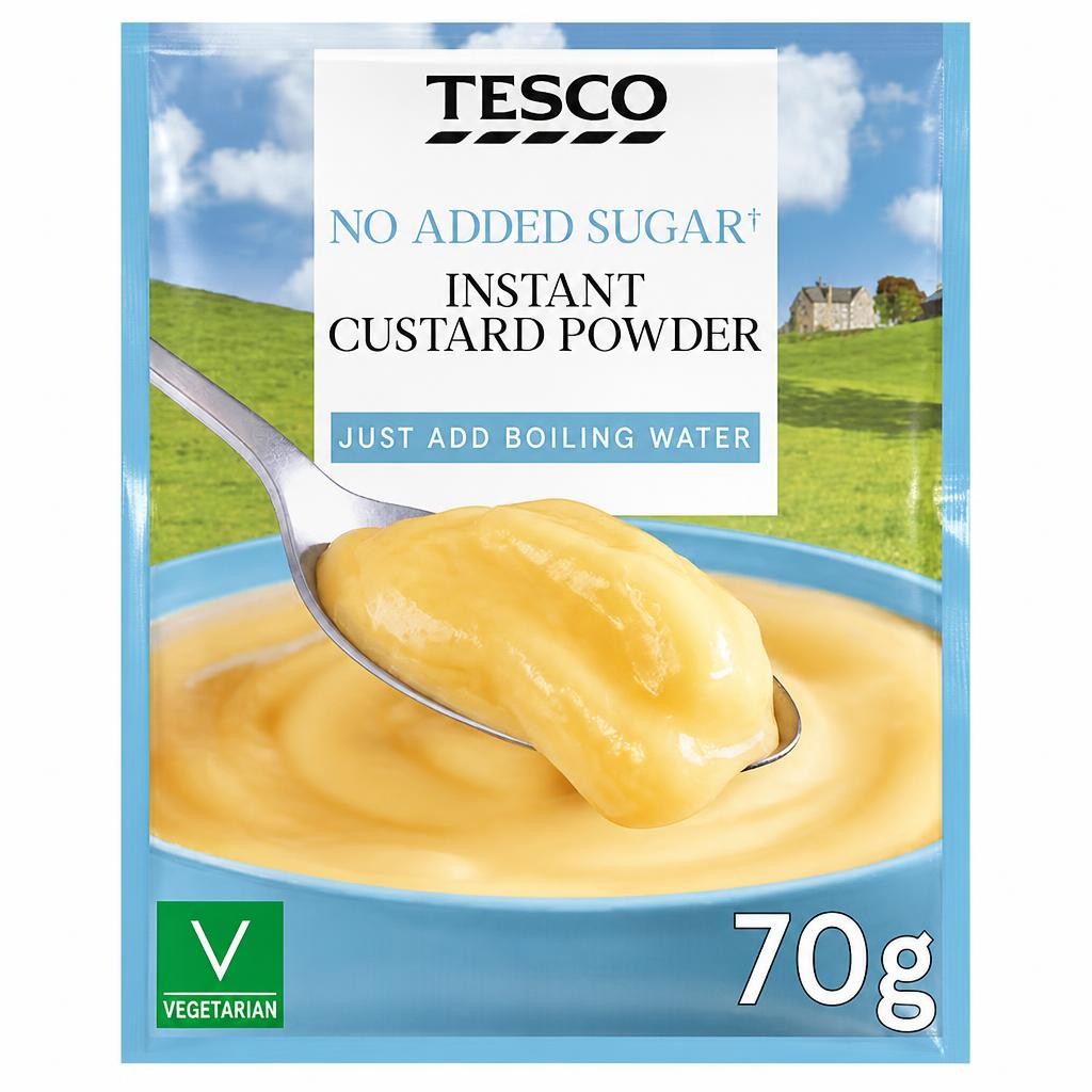 Tesco No Added Sugar Instant Custard Mix 70G