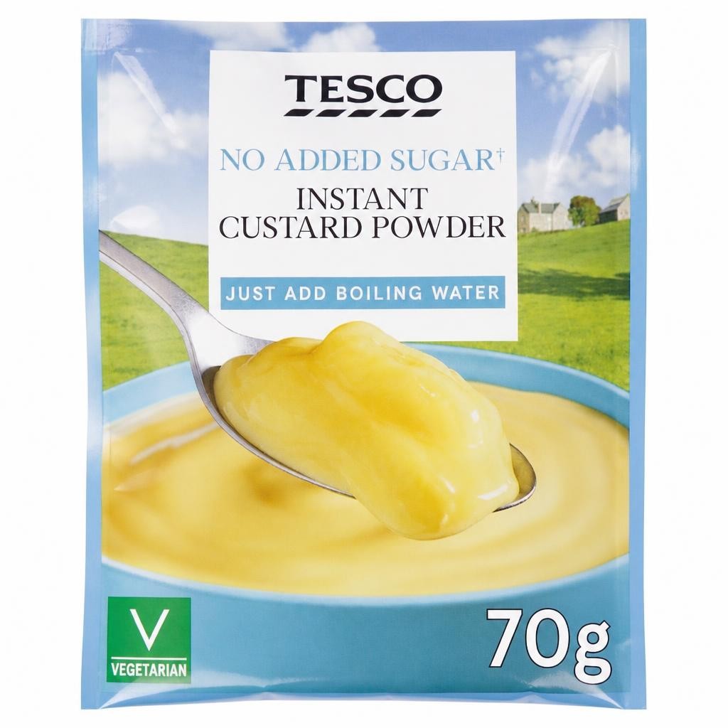Tesco No Added Sugar Instant Custard Mix 70G