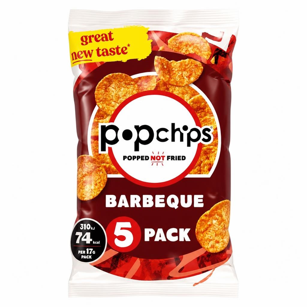 Popchips Barbeque Multipack Crisps 5x17g
