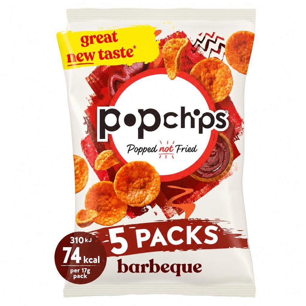Popchips Barbeque Multipack Crisps 5x17g