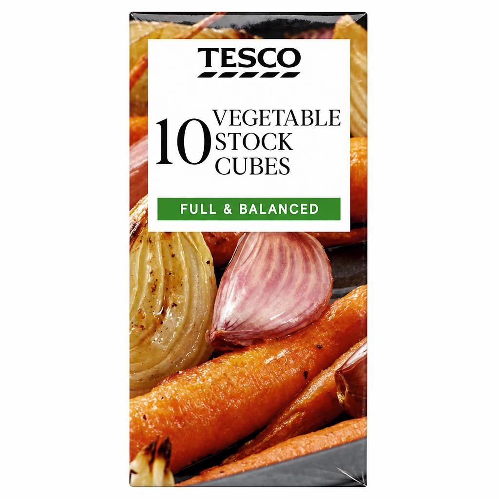 Tesco Vegetable Stock Cubes 10 Pack 100g