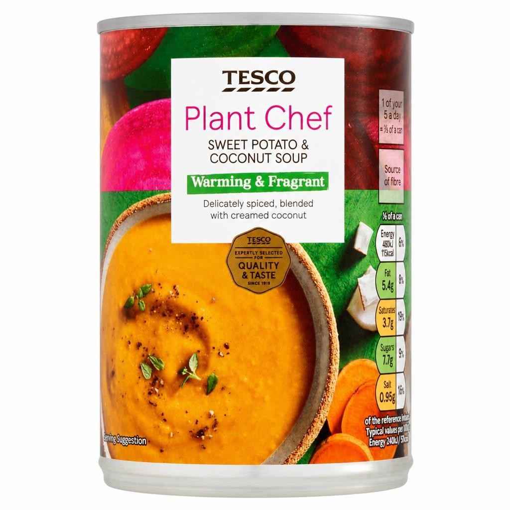 Tesco Plant Chef Sweet Potato & Coconut Soup 400G