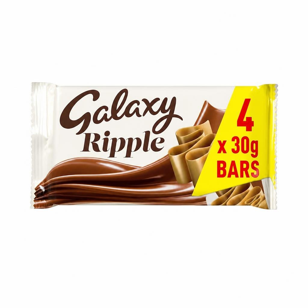 Galaxy Ripple Milk Chocolate Bars Multipack 4 x 30g