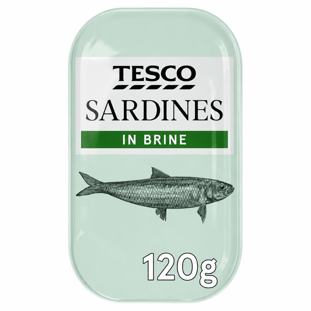 Tesco Sardines In Brine 120G