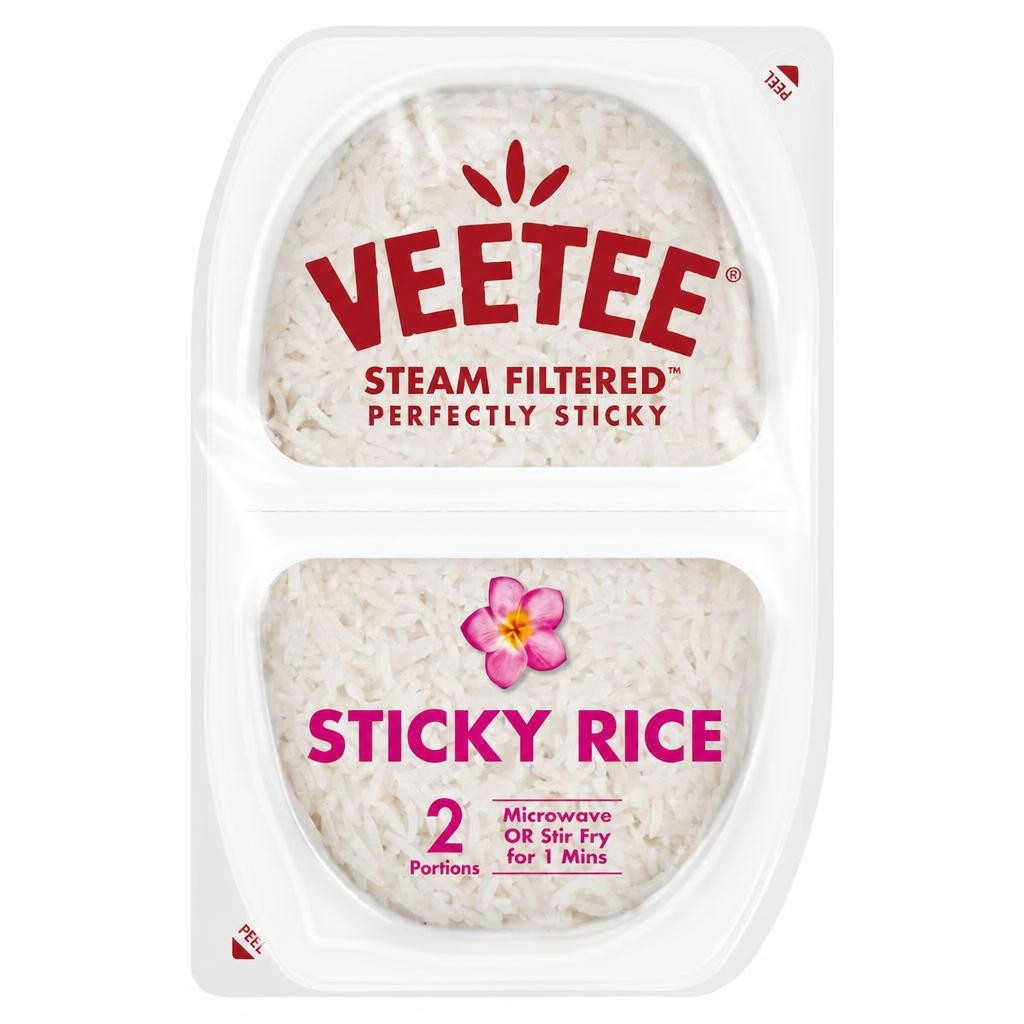 Veetee Heat Eat Sticky Rice Pots 2X130g
