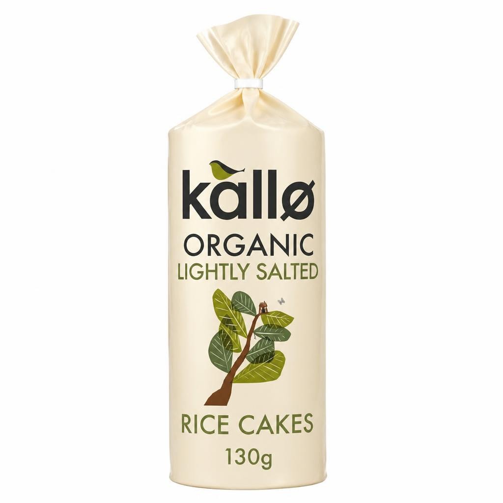Kallo Organic Lightly Salted Wholegrain Rice Cake 130G