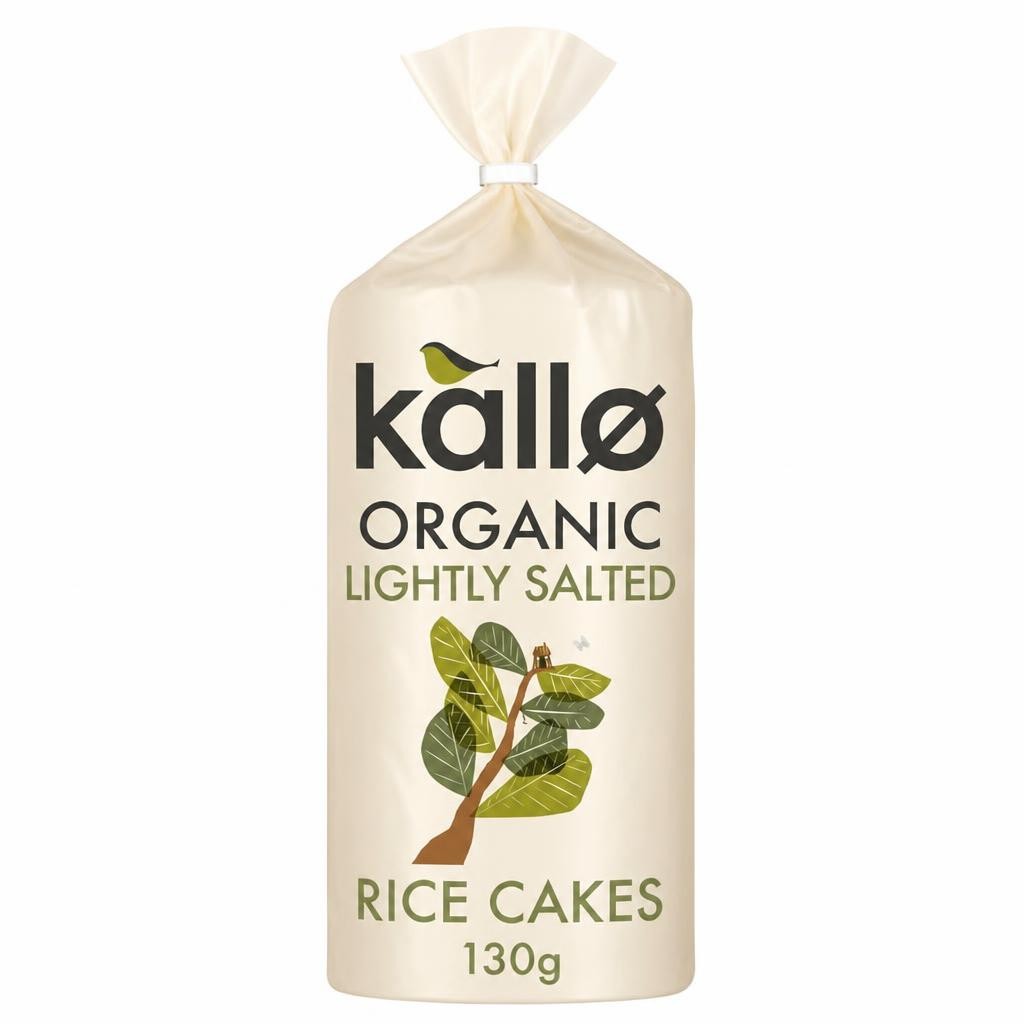 Kallo Organic Lightly Salted Wholegrain Rice Cake 130G