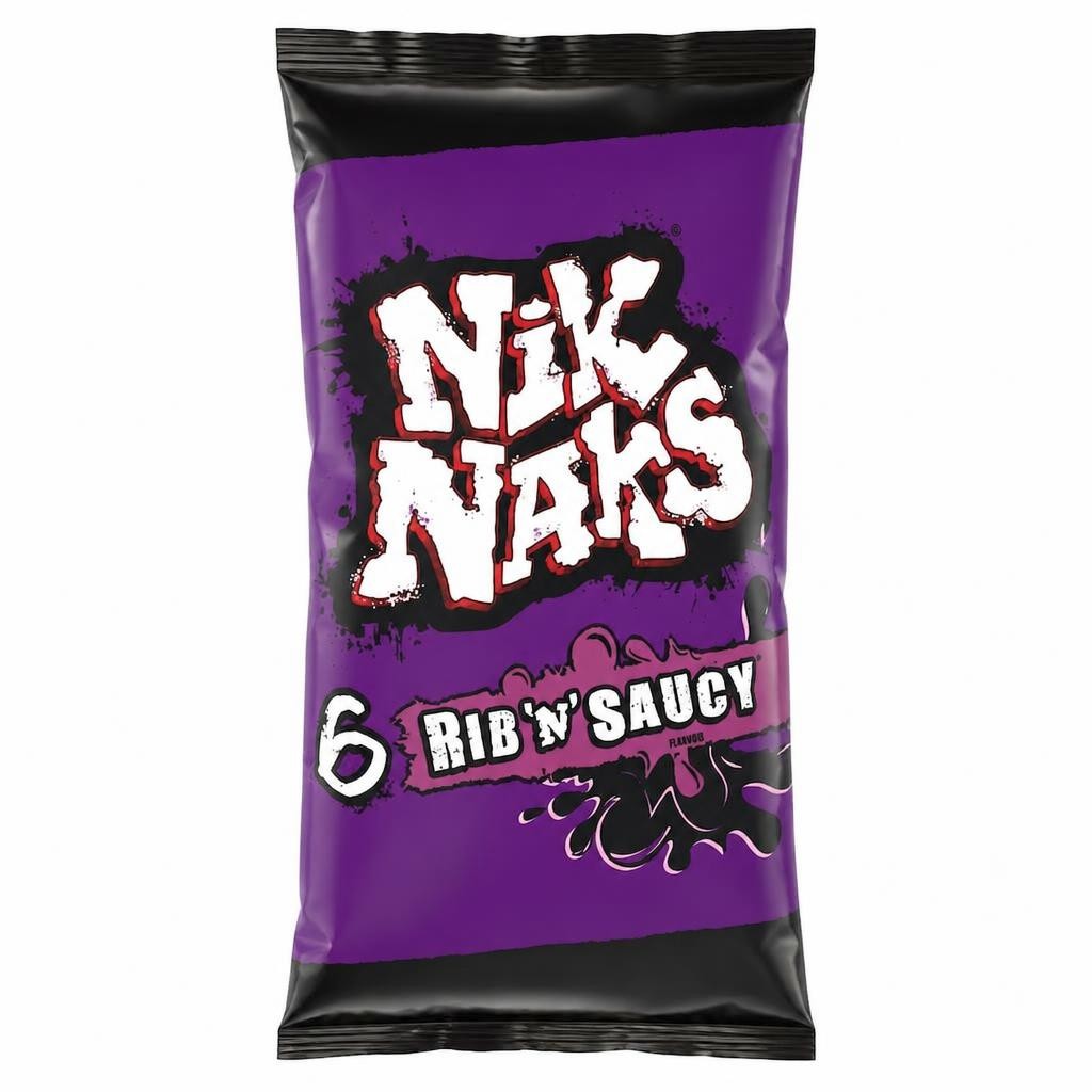 Nik Naks Rib 'N' Saucy Multipack Crisps 6x20g