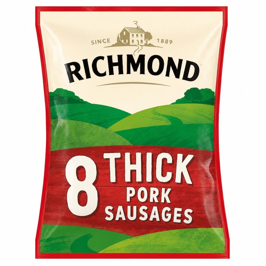 Richmond 8 Thick Pork Sausages 410G