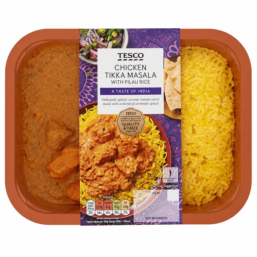 Tesco Chicken Tikka Masala With Pilau Rice 400g