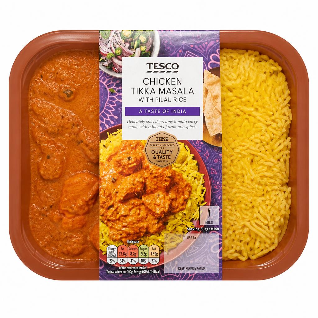 Tesco Chicken Tikka Masala With Pilau Rice 400g