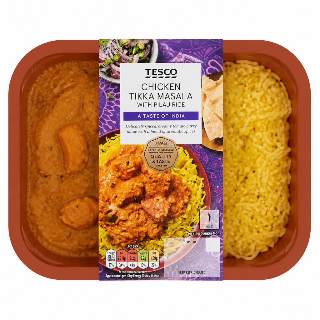 Tesco Chicken Tikka Masala With Pilau Rice 400g