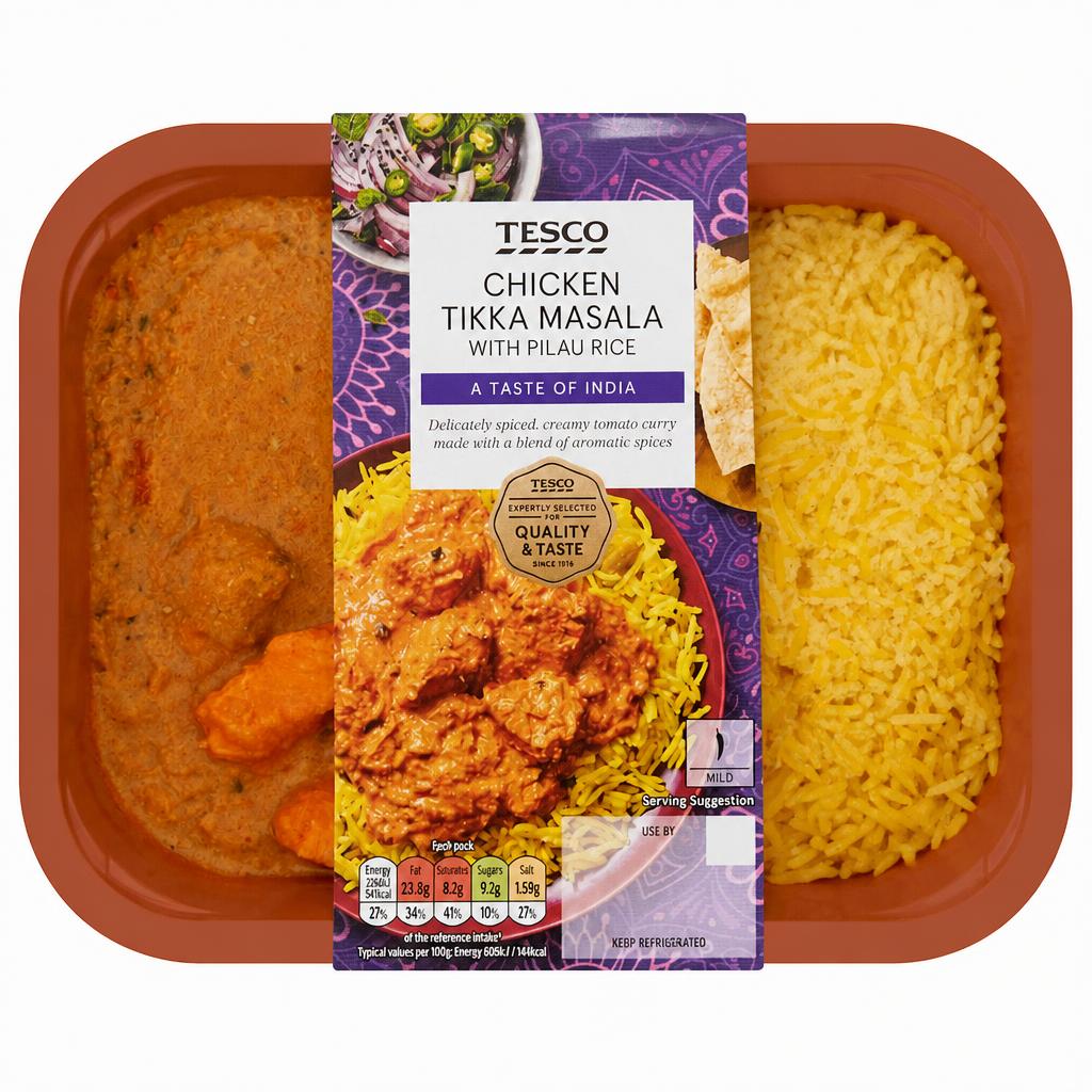 Tesco Chicken Tikka Masala With Pilau Rice 400g
