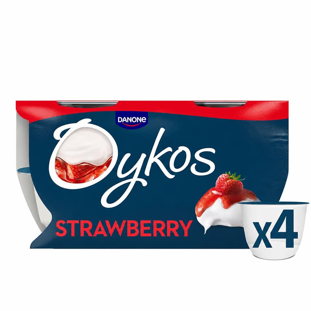 Oykos Strawberry Luxury Greek Style Yoghurt Dessert 4x110g