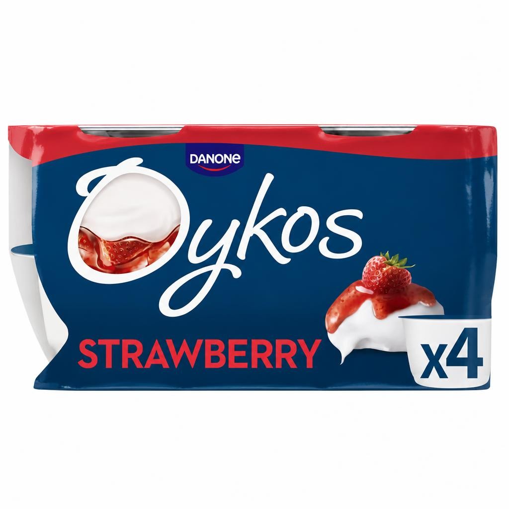 Oykos Strawberry Luxury Greek Style Yoghurt Dessert 4x110g