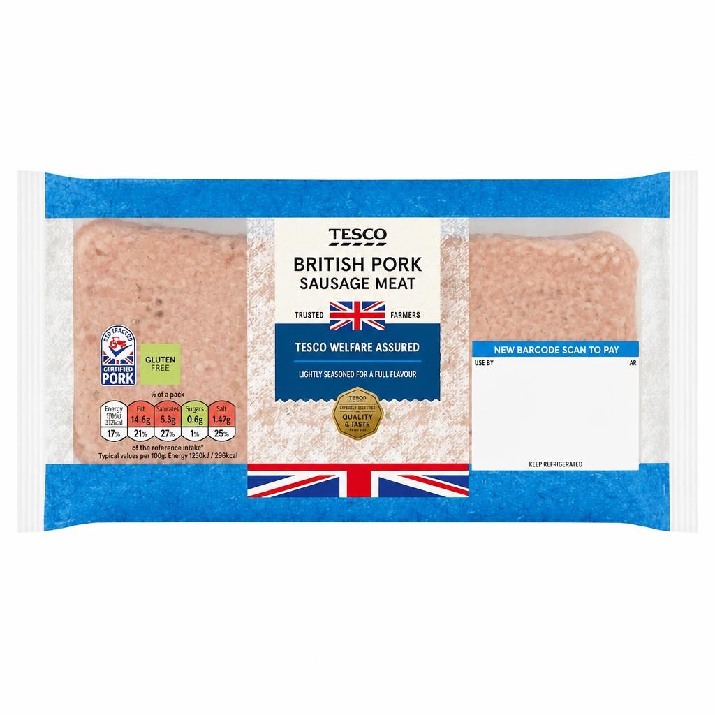 Tesco British Pork Sausage Meat 400G