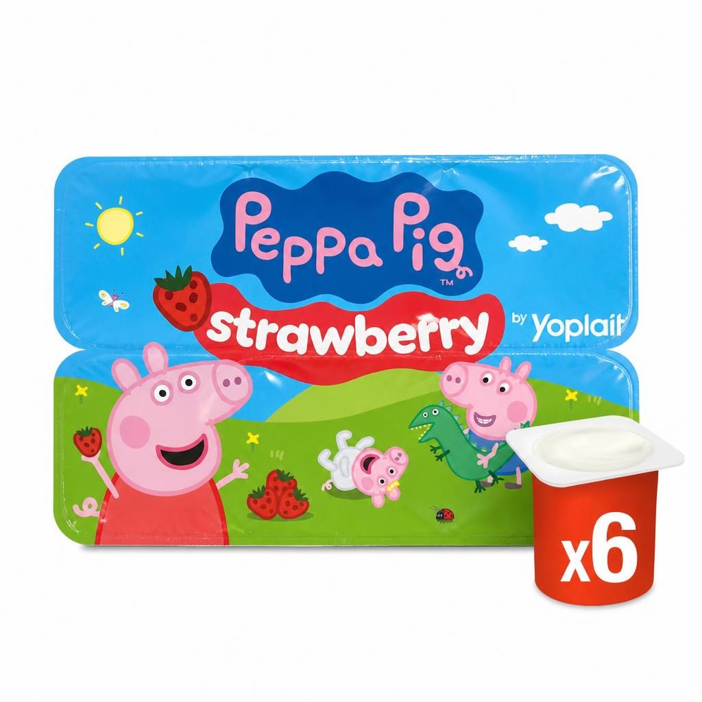 Peppa Pig Strawberry Kids Yoghurt Pots 6x45g