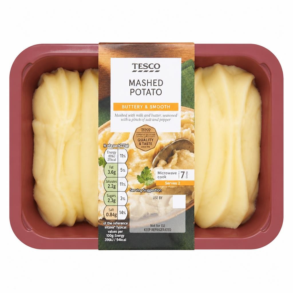Tesco Mashed Potato 450G