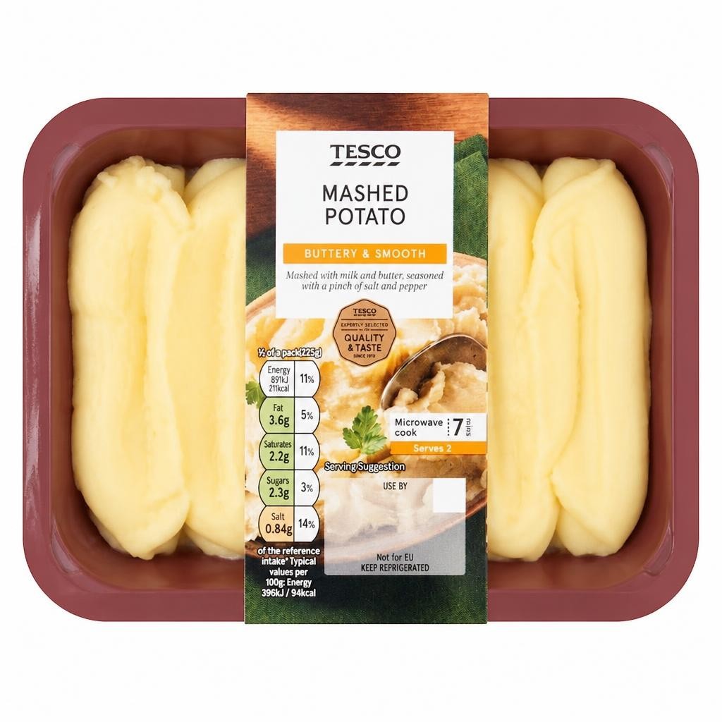 Tesco Mashed Potato 450G