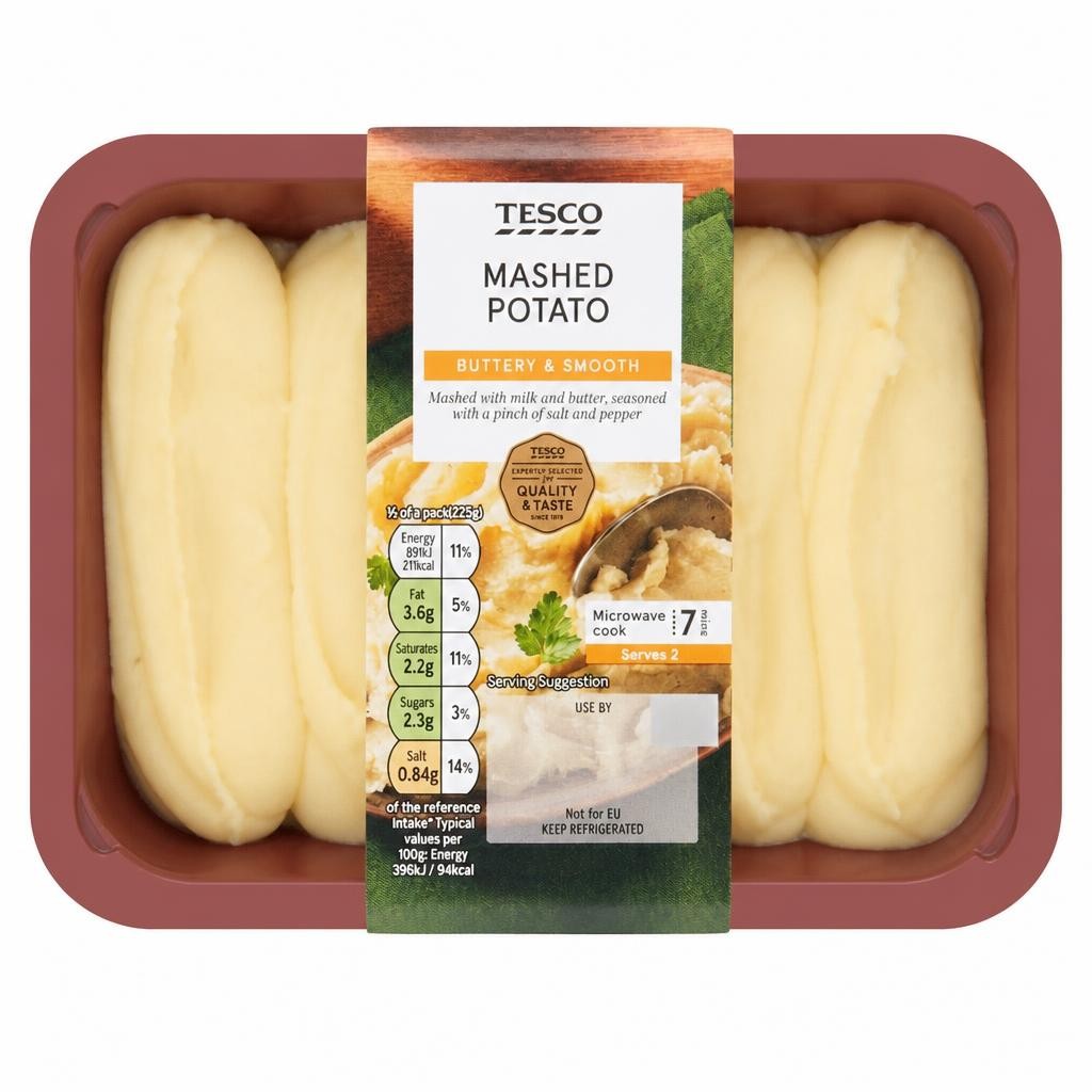 Tesco Mashed Potato 450G