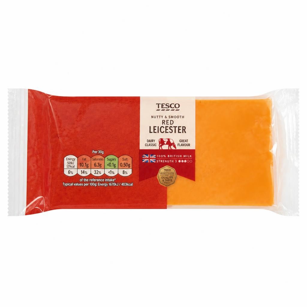 Tesco Red Leicester Cheese 400G