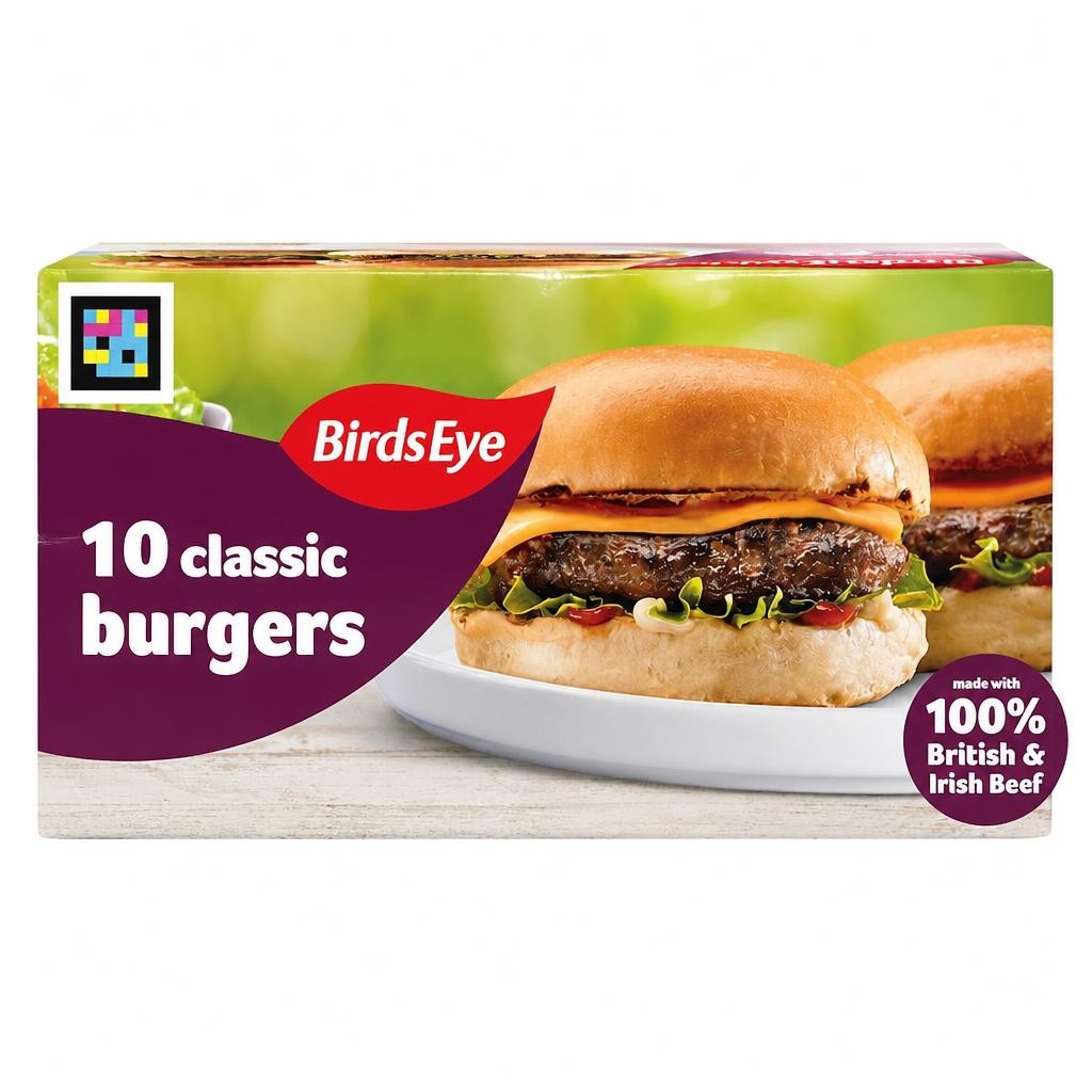 Birds Eye 10 Classic Beef Burgers with Onion 567g