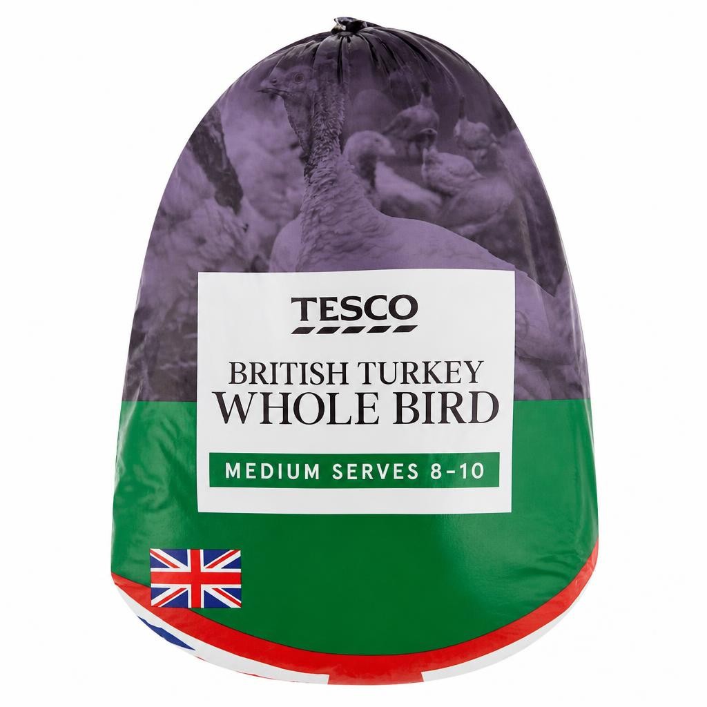 Tesco Frozen Medium Basted Whole Turkey Bird 3.9Kg - 5.2kg