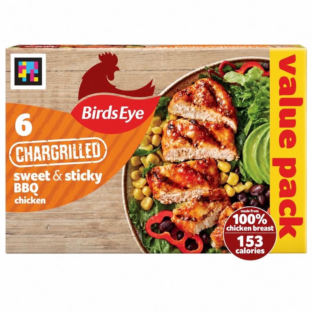 Birds Eye 6 Sweet & Sticky Bbq Chicken Chargrills 522G
