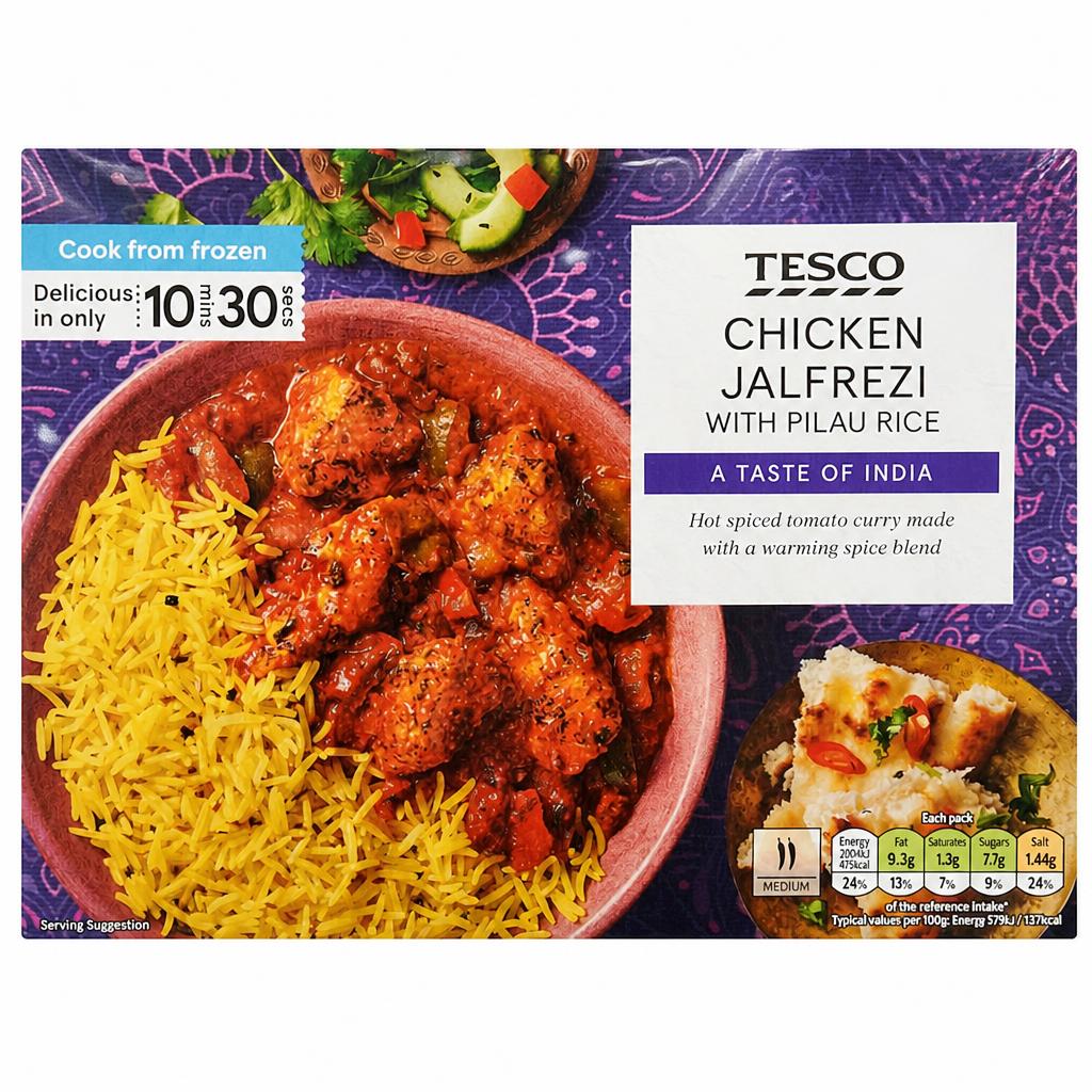 Tesco Chicken Jalfrezi With Pilau Rice 400G