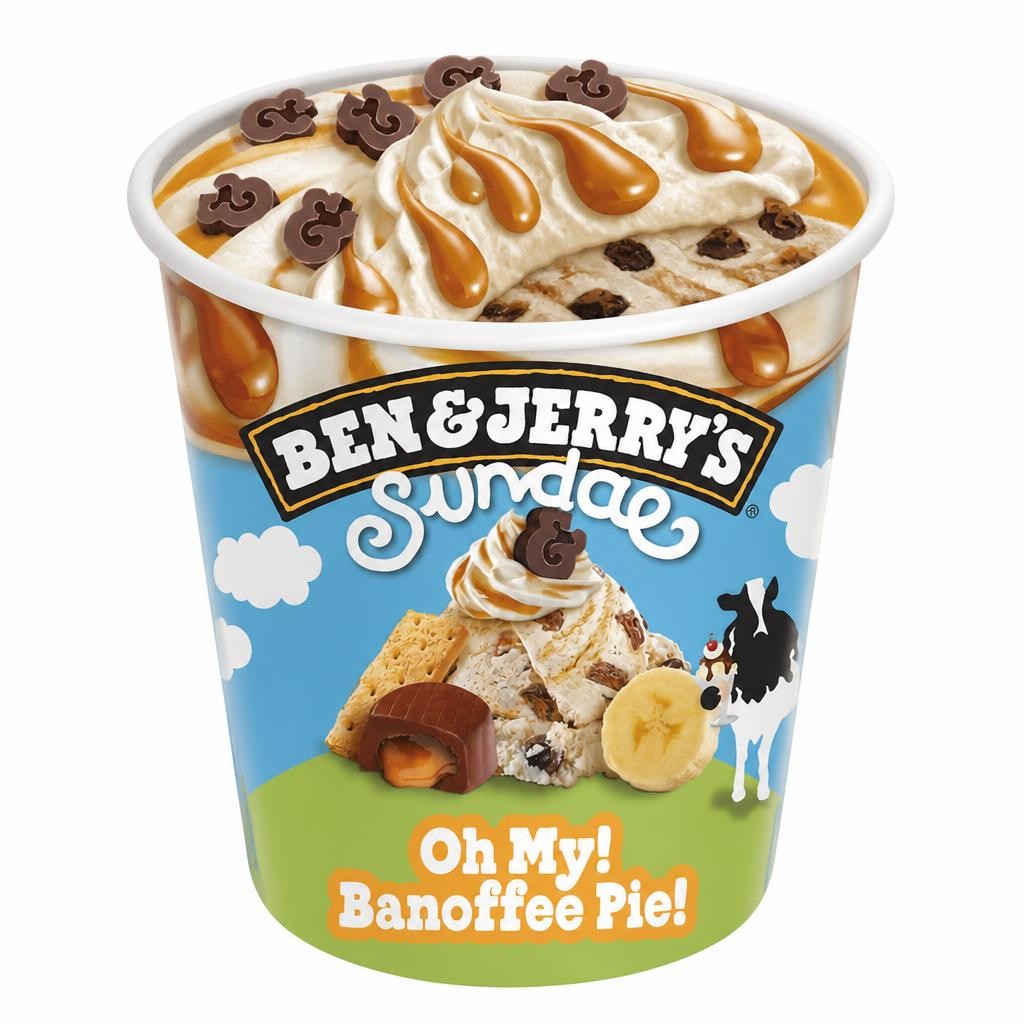 Ben & Jerry's Sundae Oh My Banoffee Pie Ice Cream Tub 427ml