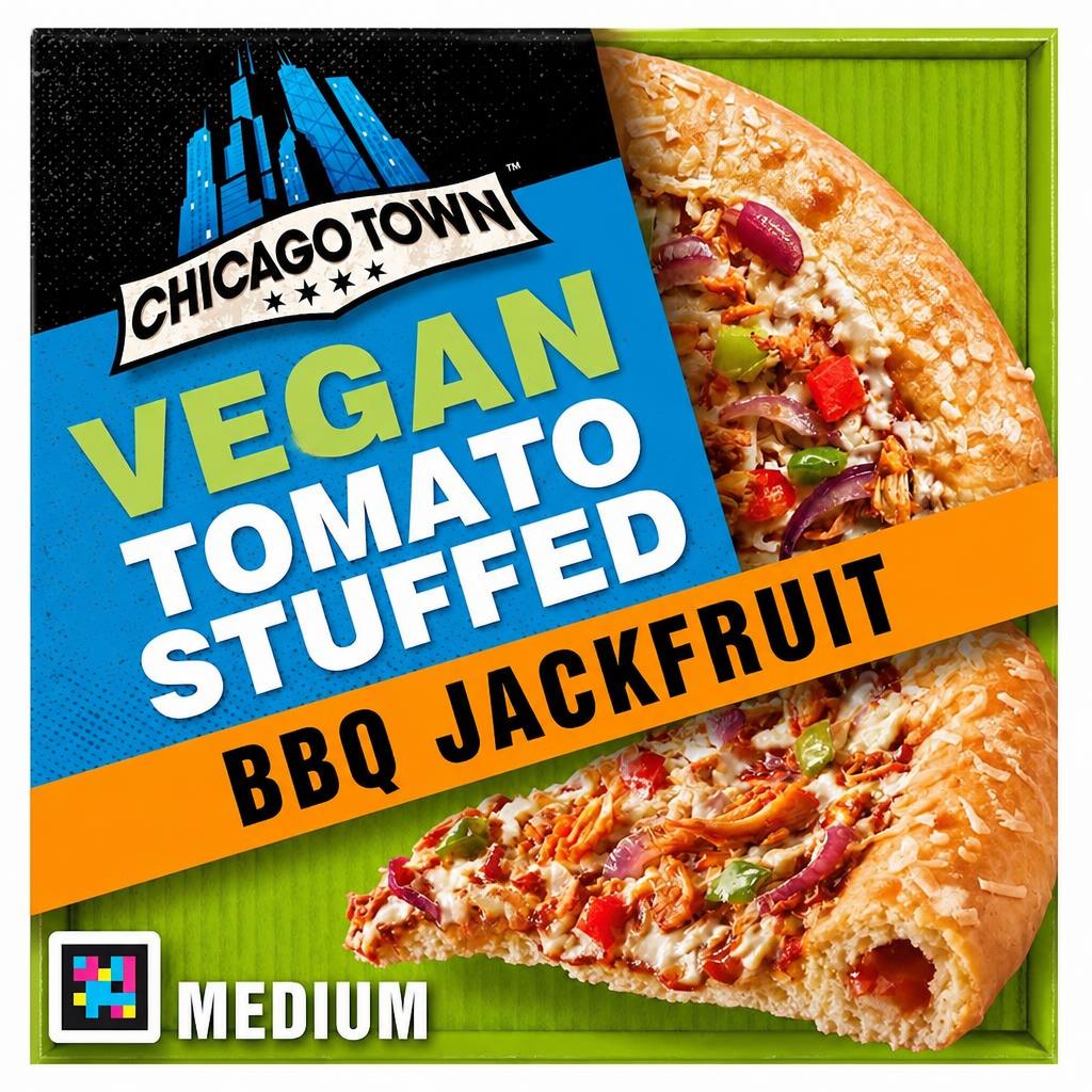 Chicago Town Vegan Crust Pizza Bbq Jackfruit 490G