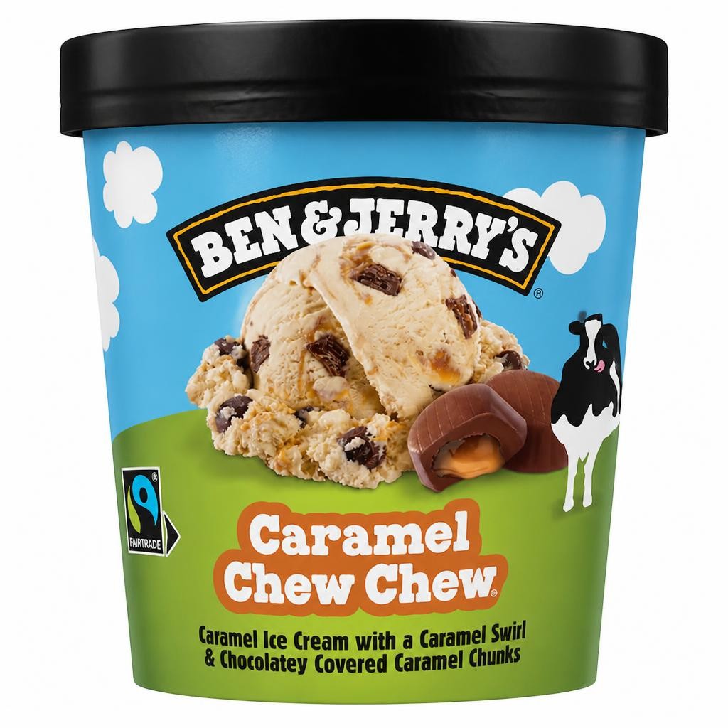 Ben & Jerry's Caramel Chew Chew Ice Cream Tub 465ml