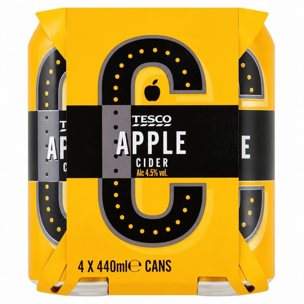 Tesco Apple Cider 4 x 440ml Cans