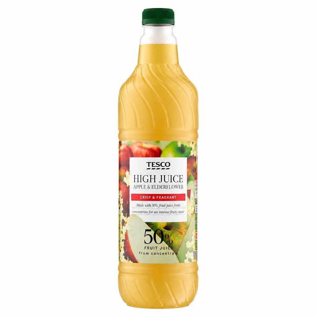 Tesco High Juice Apple & Elderflower 1L
