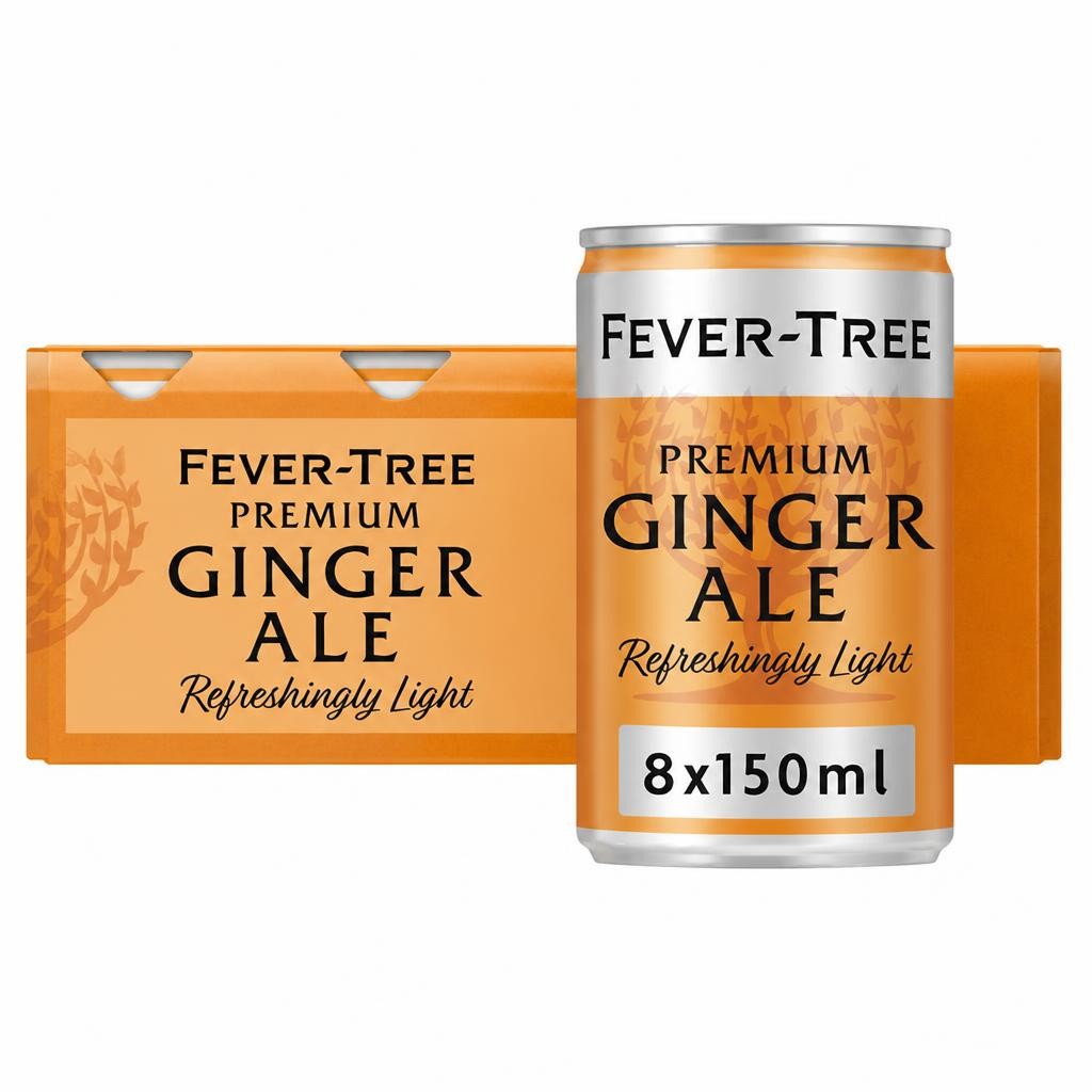 Fever-Tree Light Ginger Ale Cans 8X150ml