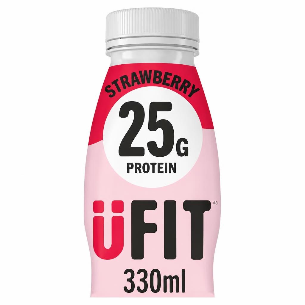 UFIT High Protein Milkshake Drink - Strawberry 330ml