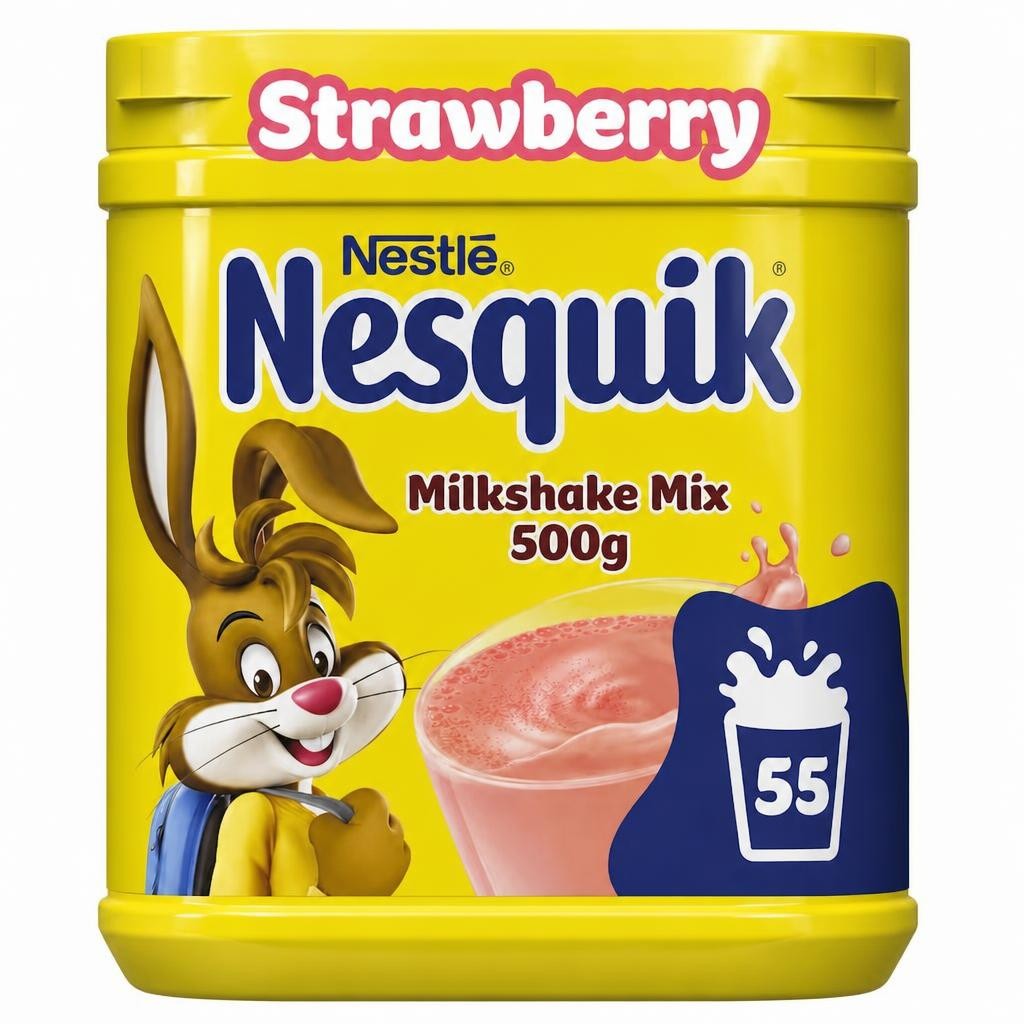 Nesquik Strawberry Flavoured Milkshake Powder 500g Tub