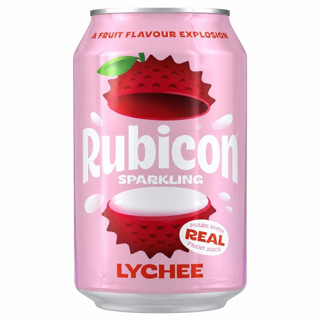 Rubicon Sparkling Lychee Juice Drink 330Ml Can