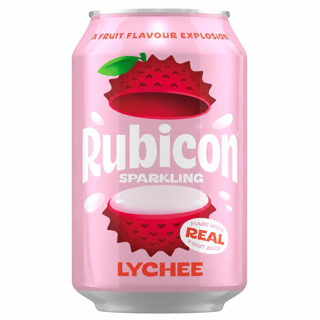 Rubicon Sparkling Lychee Juice Drink 330Ml Can