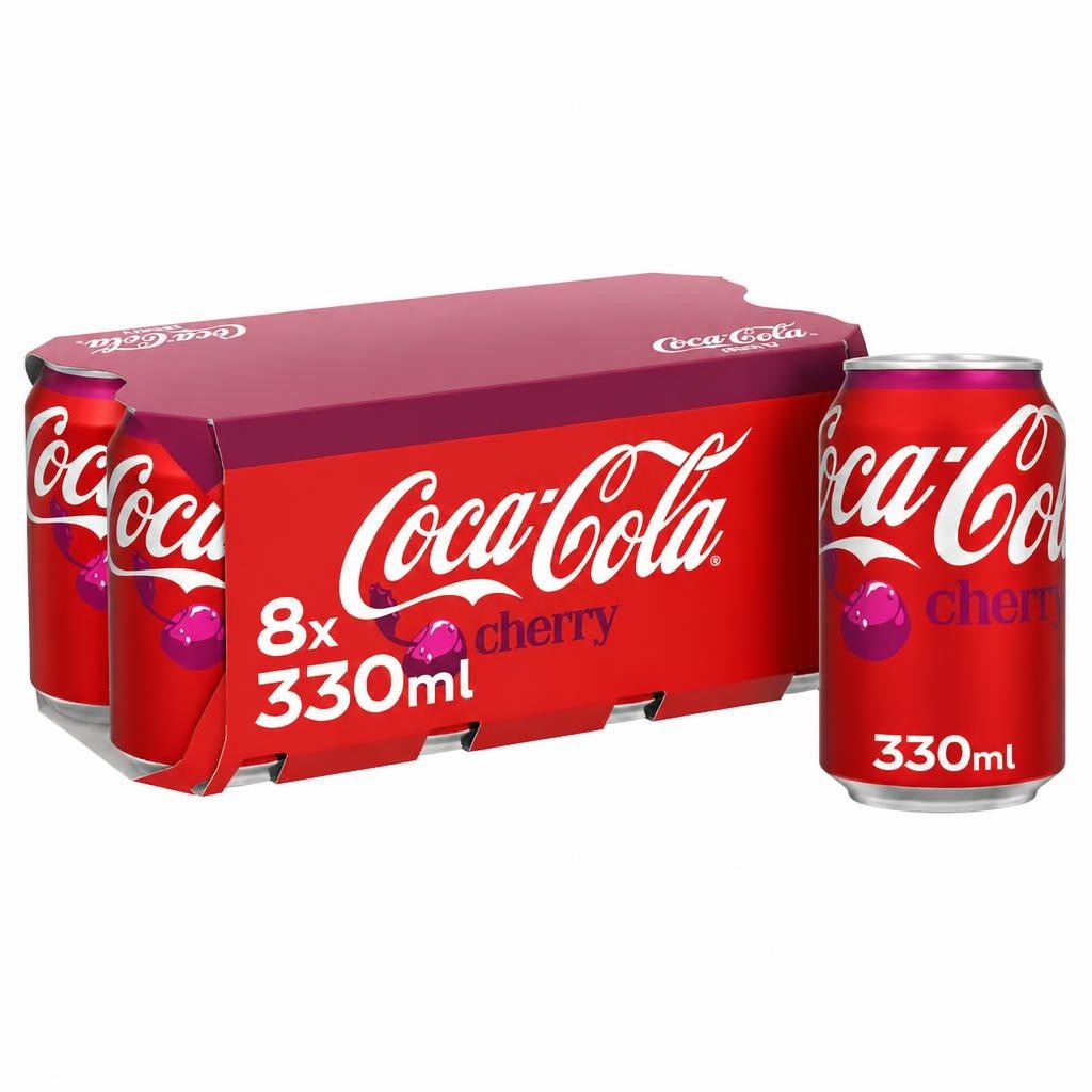 Coca-Cola Cherry Soft Drink Cans 8 x 330 mL