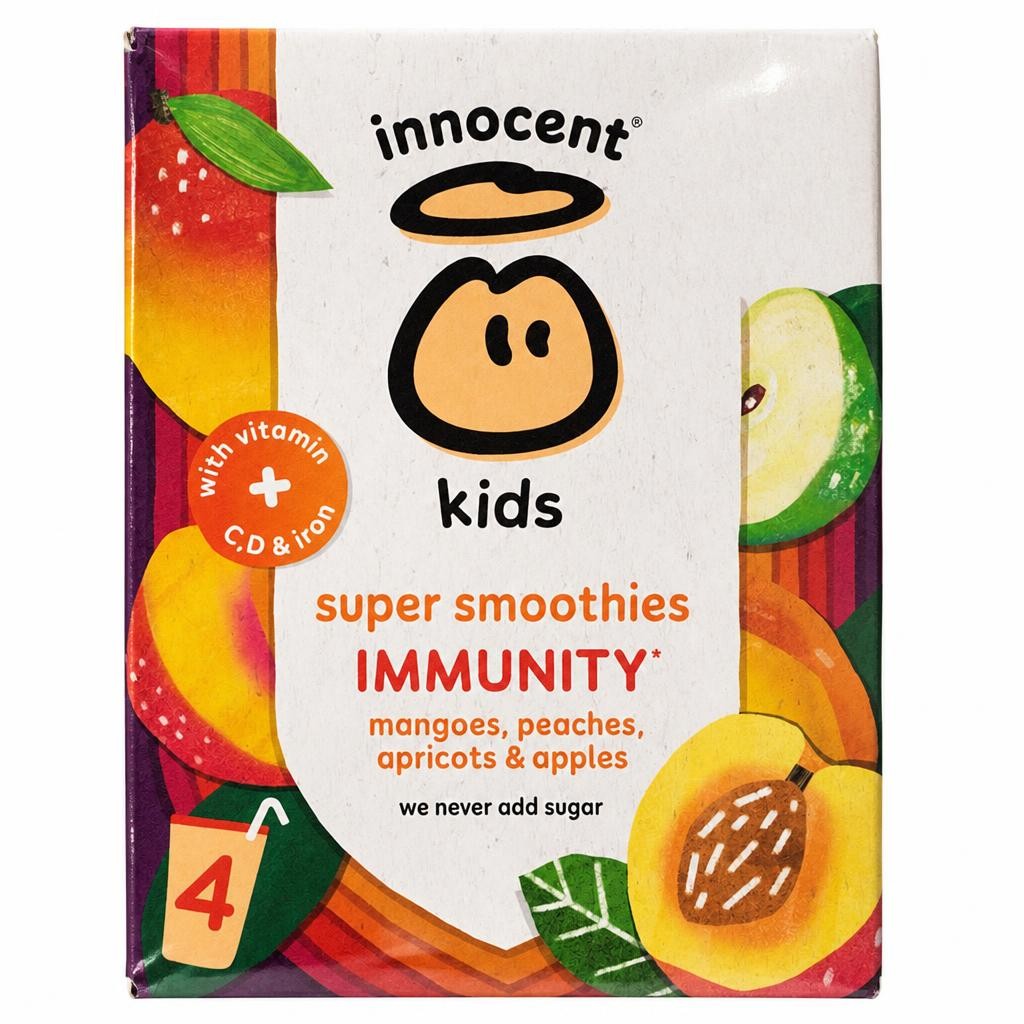 innocent Kids Super Smoothies Mangoes, Peaches, Apricots & Apples 4 x 150ml