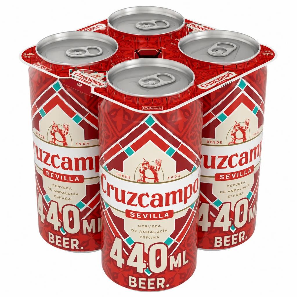Cruzcampo Sevilla Lager Beer 4X440ml